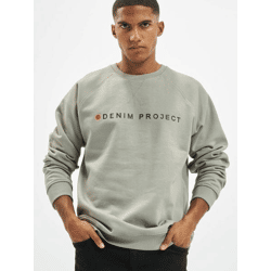bequemes Denim Project Herren Sweatshirt Rippstrick Denim mit Baumwolle Grün