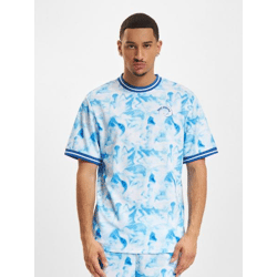bequemes Just Rhyse Herren T-Shirt Rippbündchen mit Baumwolle Blau