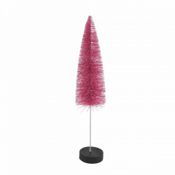 Countryfield kerstboom op voet Glitter roze 30 cm