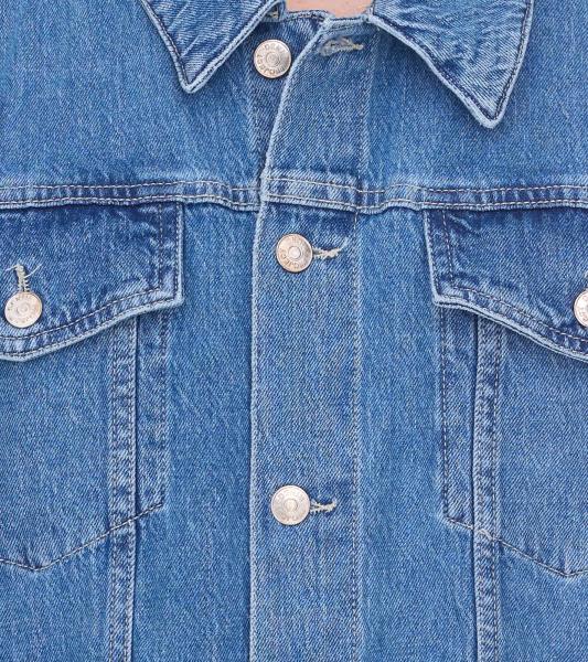 Denim Project Herren Jeans-Jacke Denim-Jacke Basic-Jacke Freizeit-Jacke DP3730 559 Blau