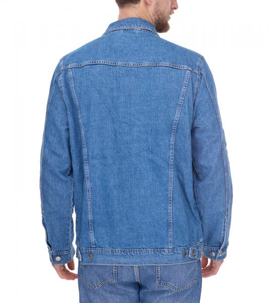 Denim Project Herren Jeans-Jacke Denim-Jacke Basic-Jacke Freizeit-Jacke DP3730 559 Blau