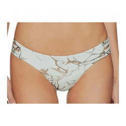 Hurley Quick Dry Max Damen Bikini-Hose mit Marmor Allover-Print Bademode mit seitliche Cut Outs AA4624 357 Mintgrün
