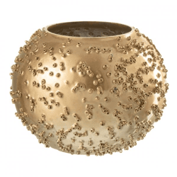 J-Line Lise Tealight Holder, Gold-Colored, 10.5 cm