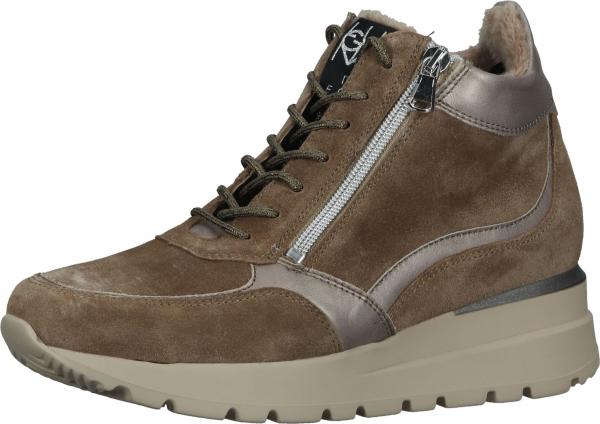 Komfortable waldl&auml;ufer Sneaker Schn&uuml;rschuhe f&uuml;r Damen 793801 201 830 Beige