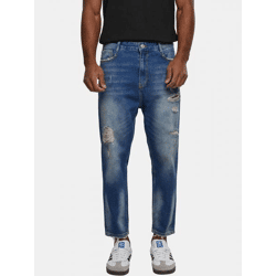 Casual 2Y Premium Men's Stretch Jeans with Zipper, Cotton, Blue