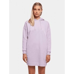 modisches Urban Classics Damen Kleid große Kapuze Kordelzug 305 g/m² mit Baumwolle Violett