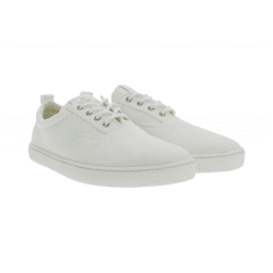 nachhaltige GROUNDIES Barfußschuhe La Paz Herren Low-Top Sneaker mit TrueSense Sohle Canvas Schnür-Schuhe GND-230264-02 Weiß