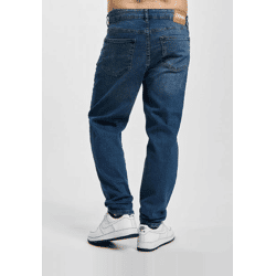 stylische Denim Project Herren Jeans Slim Fit Stretch Reißverschluss mit Baumwolle Blau