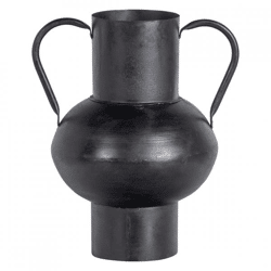 WOOOD vaas Vere metaal zwart 28 cm