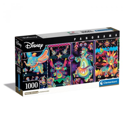 1000 piece jigsaw puzzle Disney Panorama Collection Compact - Disney Joys