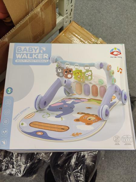 Baby Spielmatte mit Lauflernwagen, 3-in-1 Aktivitätscenter (A225)