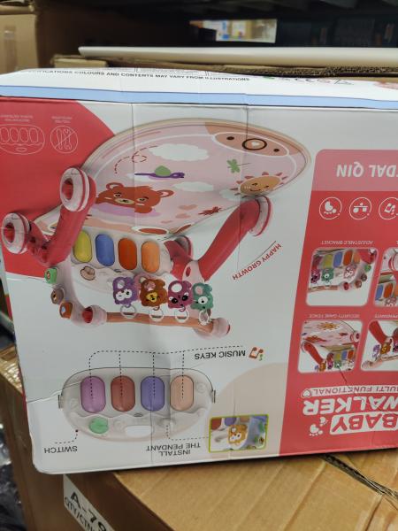 Baby Spielmatte mit Lauflernwagen, 3-in-1 Aktivitätscenter (A225)