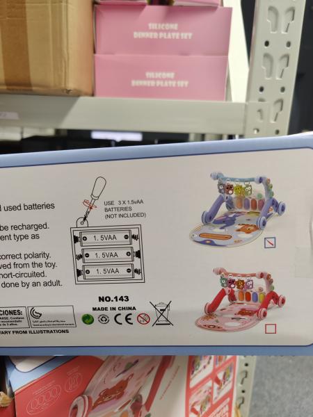 Baby Spielmatte mit Lauflernwagen, 3-in-1 Aktivitätscenter (A225)