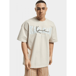 bequemes Karl Kani Herren T-Shirt 300 g/m² mit Baumwolle Ecru-Weiß
