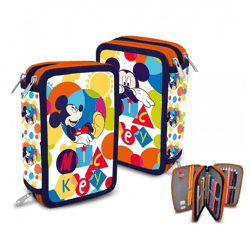 Disney Mickey Mouse - pencil case with 3 zippers