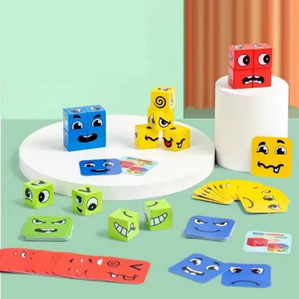 Emotionen Lernspielzeug Würfelspiel, 12 Bunte Würfel