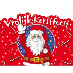 Folat deurbord Vrolijk Kerstfeest 48 cm