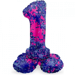 Folat foil balloon standing 1 Paint splash 41 cm