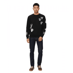 Hollister X NBA Men's Sweatshirt with NBA Team Logos, Cotton Sweater, Long-Sleeve Shirt 322-221-1592-908 Black
