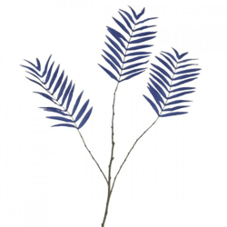 Künstliches Palmblatt Seide blau 95 cm