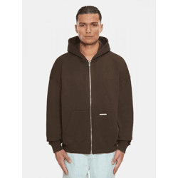 lässiger Bazix Republiq Herren Hoodie mit Baumwolle Braun