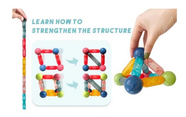 MagBuild Magnetic Building Blocks - 60 Pieces (A5)