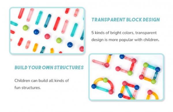 MagBuild Magnetic Building Blocks - 60 Pieces (A5)