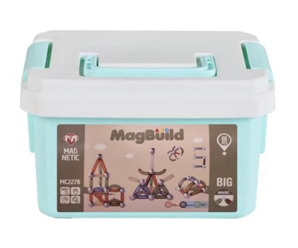 MagBuild Magnetic Building Blocks - 60 Pieces (A5)
