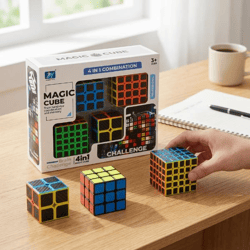 Original JiehuiToys® MAGIC CUBE - 4in1 Würfel Set (A38) NEUWARE