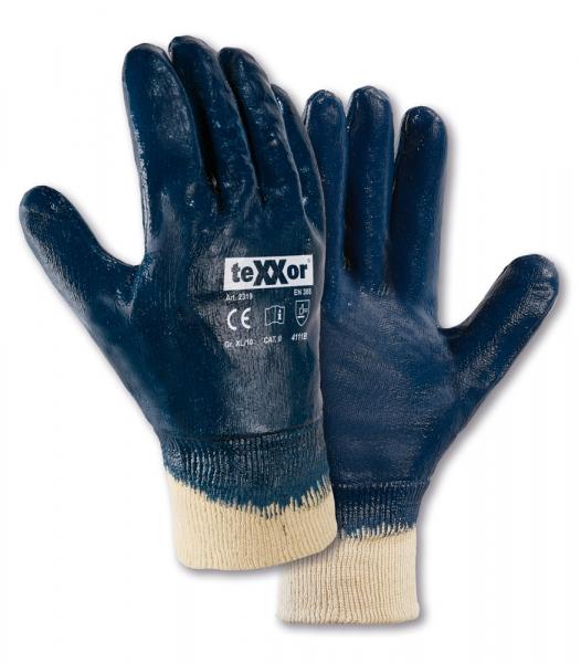  teXXor® Nitril-Handschuhe STRICKBUND Universalhandschuhe