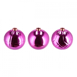 Vase Christmasball fuchsia 15 cm 3 assorted