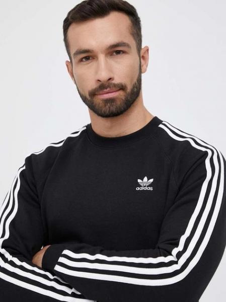 Vielseitige adidas 3-Stripes Crew Herren Pullover mit Rundhalsausschnitt Sweatshirt IM2087-00007 Schwarz