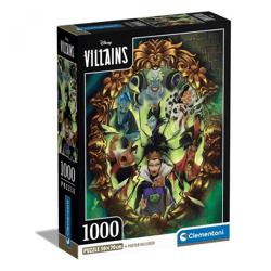 1000 piece jigsaw puzzle Disney 100 Compact - Villains