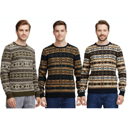 11 PROJECT PRPasco Men's Knit Sweater with Wool Blend, Long-Sleeve Shirt 20716671 in Navy, Green, or Black