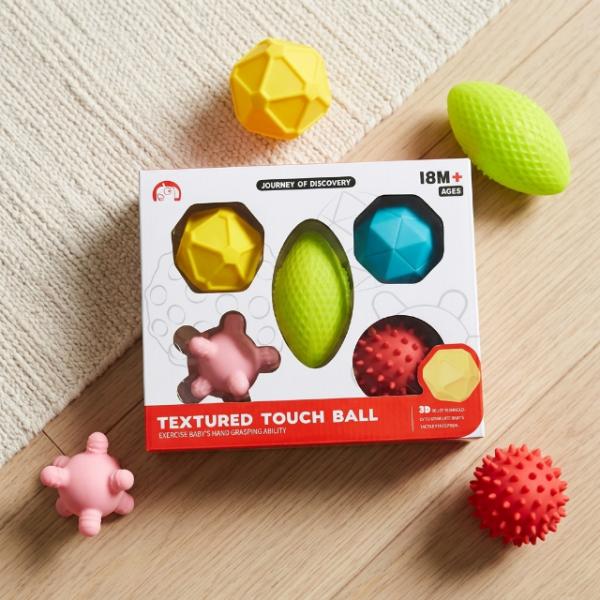Babyspielzeug, 5-teiliges Set, Silikon-Greifbälle
