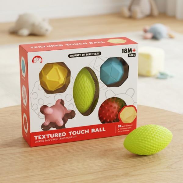 Babyspielzeug, 5-teiliges Set, Silikon-Greifbälle