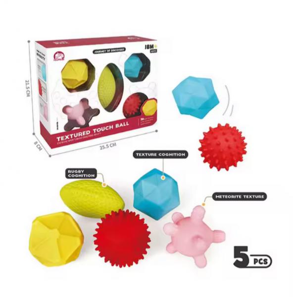 Babyspielzeug, 5-teiliges Set, Silikon-Greifbälle