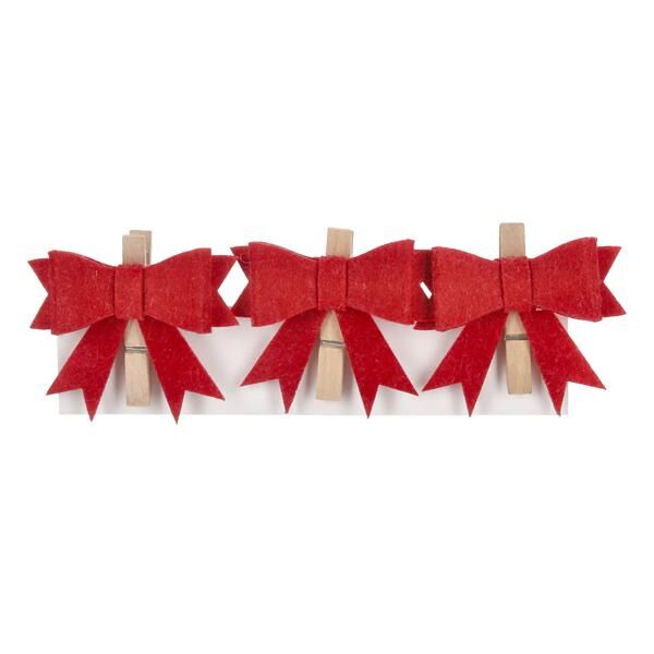 Bastelklammer Schleife, 3er Set
