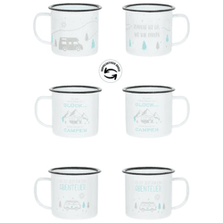 Metal Mug with Handle, Camping, Assorted (3-Pack)