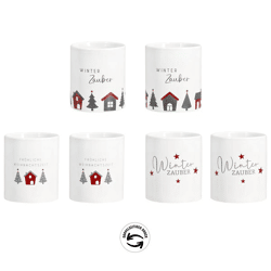 Becher ohne Henkel Weihnachten, 3/s, 200ml, 8cmH