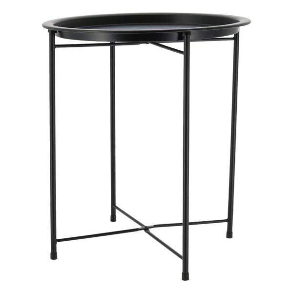 Beistelltisch rund, schwarz, ca. 42cmH
