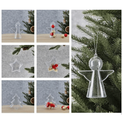 Christbaumhänger XMAS DIY, befüllbar, 3/s, Design1, ca.10cmD
