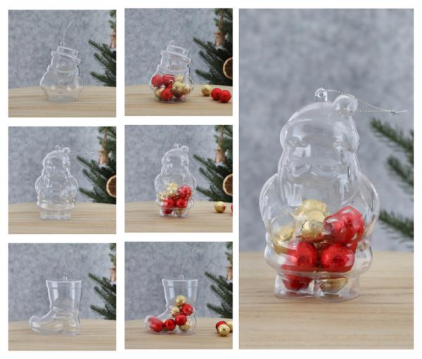 Christbaumh&auml;nger XMAS DIY, bef&uuml;llbar, 3/s, Design2, ca.10cmD