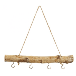 Deko Holz Stange zum Hängen mit Haken,ca.30cm