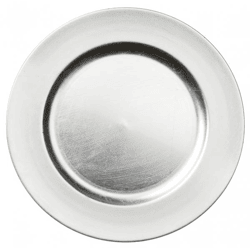 Dekoteller, silber, ca. 33 cmD