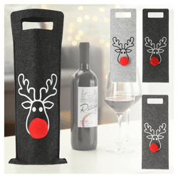 Felt Reindeer Bottle Pouch 3/s