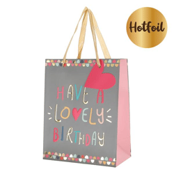 Geschenktüte Lovely Birthday, L, ca.32cmH