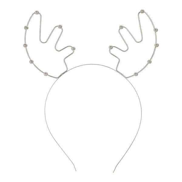 Haarreif Weihnachten Rentiergeweih, silber