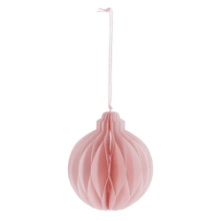 Honeycomb Ball Ornament, Pink, Small, Approx. 10 cm H