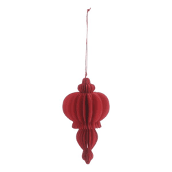 Honeycomb Ornament Hanger, red, large, approx. 15 cm H